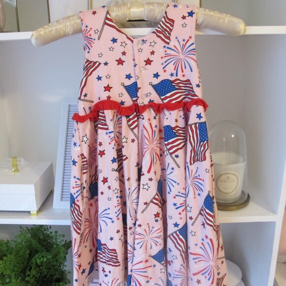 SweetHoney 4th of July Girl's Dress Size 5-6 EUC - Picture 4 of 5